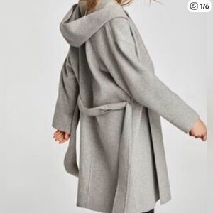 Gray Hooded Coat